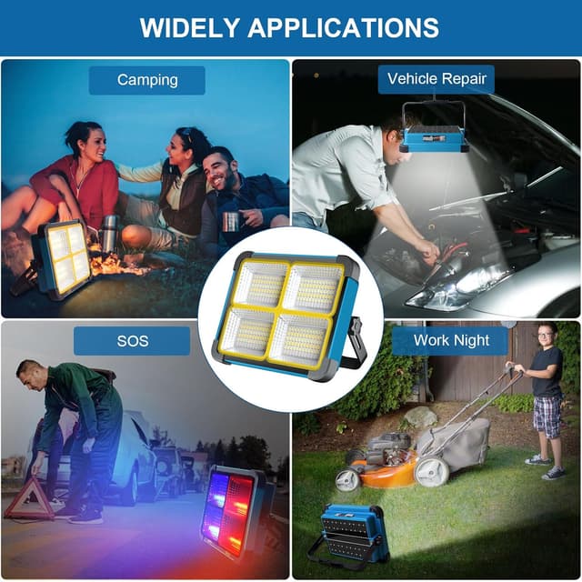 Detalle 2 de ErayLife 100W rechargeable work light 10000lm