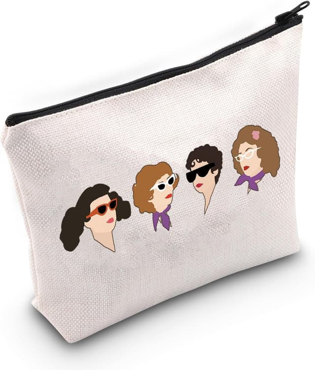 Detalle de JTOUK The Grease Character Canvas Makeup Bag (Grease Musical Inspired) for Broadway lovers
