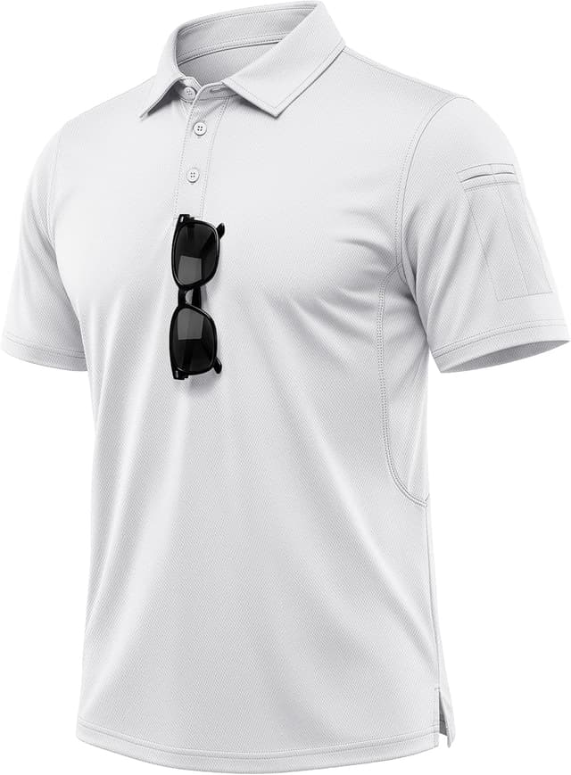 Detalle de MAGCOMSEN Men’s Breathable Quick Dry Golf Polo Shirt (Summer Outdoor, Short-Sleeved)