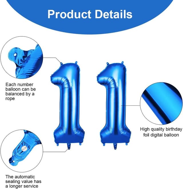 Thumbnail 2 de OFFCUP Luftballon Zahlen 101 cm 🎈