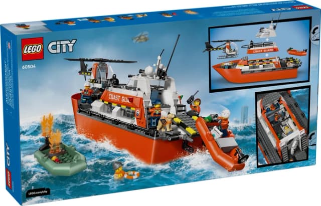 Detalle 2 de LEGO City Rettungsboot 60504 mit Hubschrauber