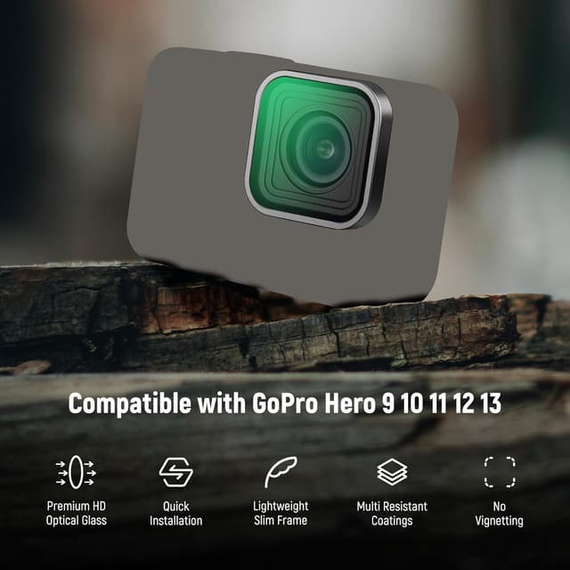 Detalle de NEEWER ND Filterset (6er-Pack) mit 15X Vergrößerungslinse für GoPro Hero 13/12/11/10/9