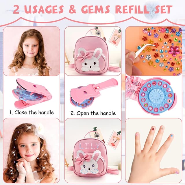 Thumbnail 2 de SEMKOTREE Hair Gem Stamper with 420 rhinestones 💇♀