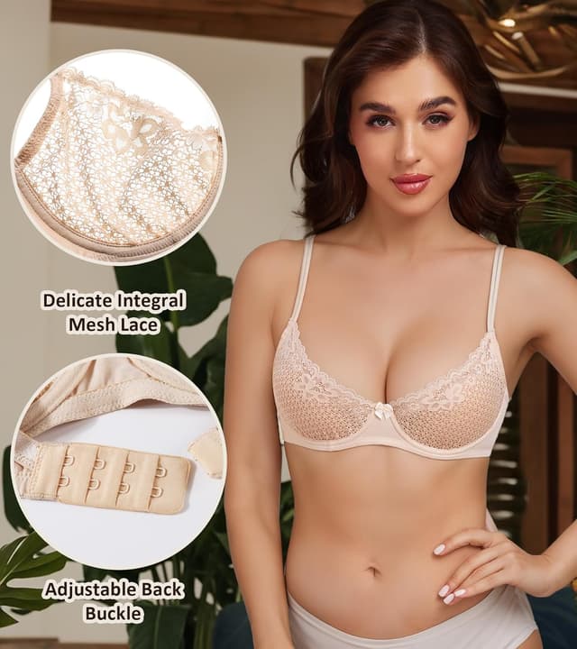 Thumbnail 5 de Lemorosy Reggiseno Mezza Coppa in Pizzo