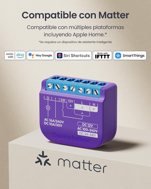 Detalle de SwitchBot Matter Interruptor de Relé 1