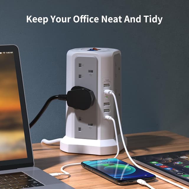 Detalle 2 de HAFINO Tower Extension Lead 18W USB C