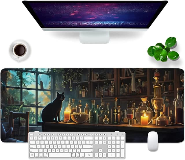 Thumbnail 6 de Schreibtischunterlage XL Mauspad „Blume & Gras“ 80x30 cm – Gaming Mousepad für PC & Büro