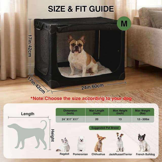 Detalle de derimkcoa Hundebox faltbar 60 x 42 x 42 cm