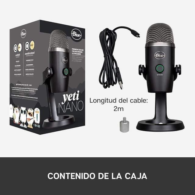 Thumbnail 10 de Logitech for Creators Blue Yeti Nano 🎙️ Micrófono USB Premium