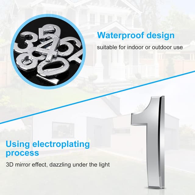 Thumbnail 3 de Vicloon 3D Door Numbers 3 Inches Waterproof