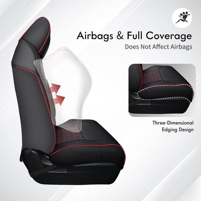 Detalle 2 de Huidasource Tacoma Seat Covers (Front & Rear) Full Coverage Waterproof Set for 2005–2015 Toyota Tacoma