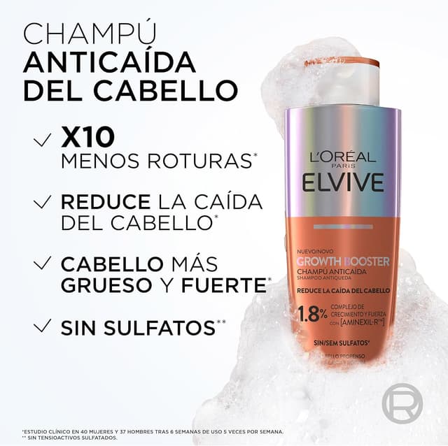 Thumbnail 2 de L'Oréal Elvive Growth Booster Champú Anticaída Sin Sulfatos 💆♀️