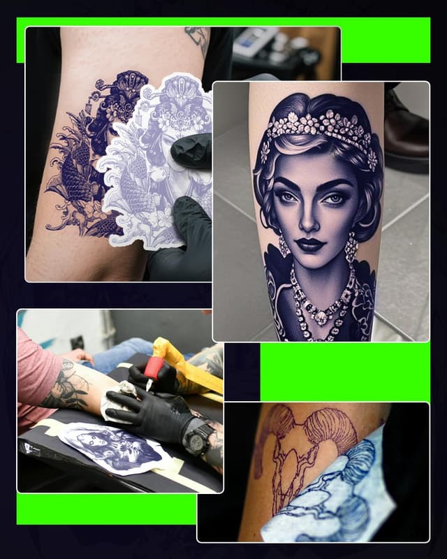 Detalle de BORN4SHIP Tattoo Drucker Bluetooth P84 – Thermodrucker für Tattoo-Schablonen (A4/Letter, Schwarz)