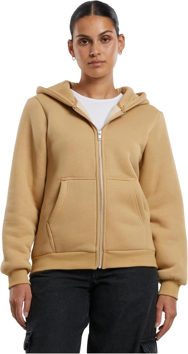 Thumbnail 6 de Urban Classics Bonded Sherpa Zip Hoody Damen