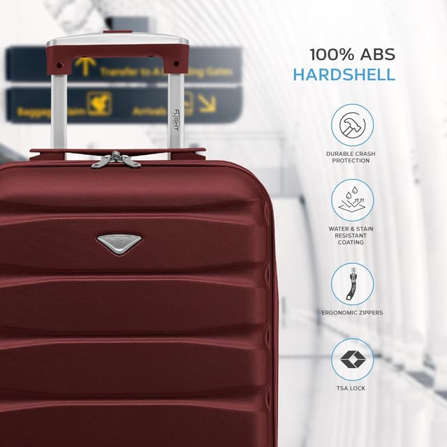 Detalle de Flight Knight Cabin Suitcase (55 x 35 x 20 cm) with TSA lock – Lightweight hard-shell carry on