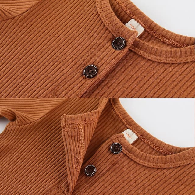 Detalle de MAMIMAKA Newborn Romper Footless Pyjamas in Cotton Blend with Spandex