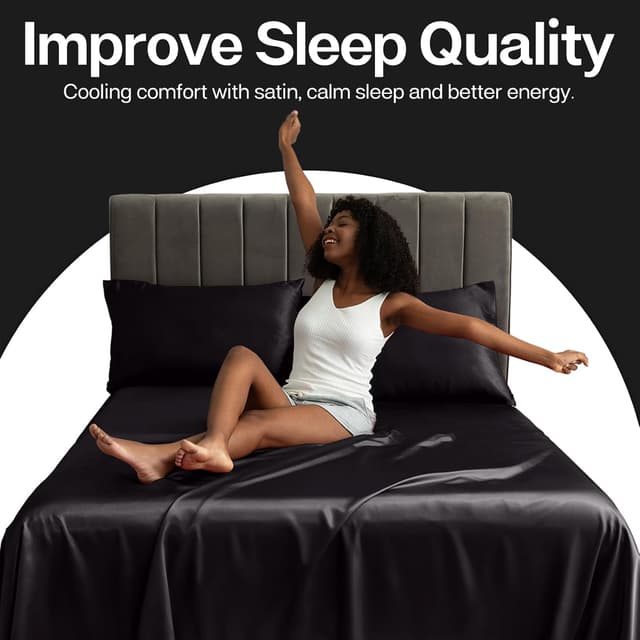 Thumbnail 4 de MR&HM Satin Pillowcase 20x30 Queen 2-Pack