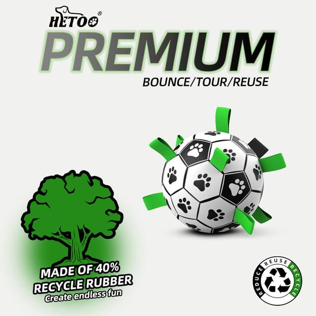 Thumbnail 2 de HETOO Hundeball Ball mit Seil 6 Zoll