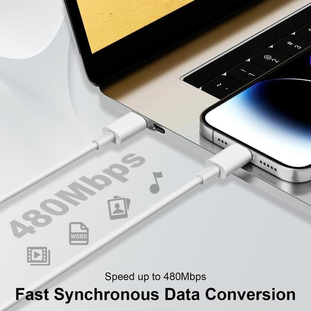 Detalle de USB-C to Lightning Cable 2M 2 Pack