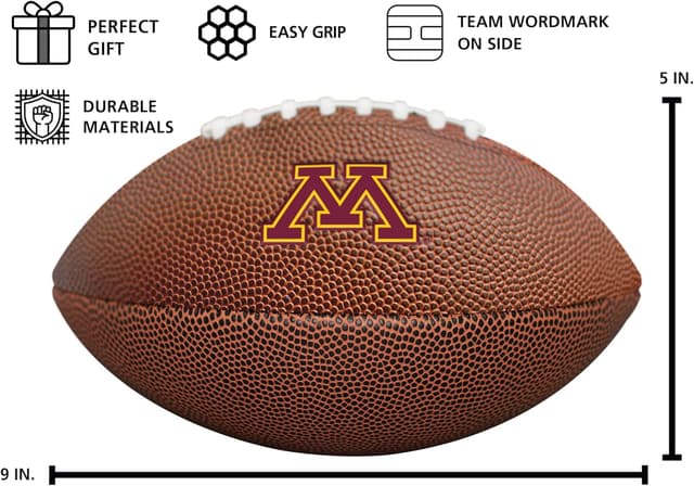 Detalle 2 de Logo Brands NCAA Mini Size Composite Football (Officially Licensed)