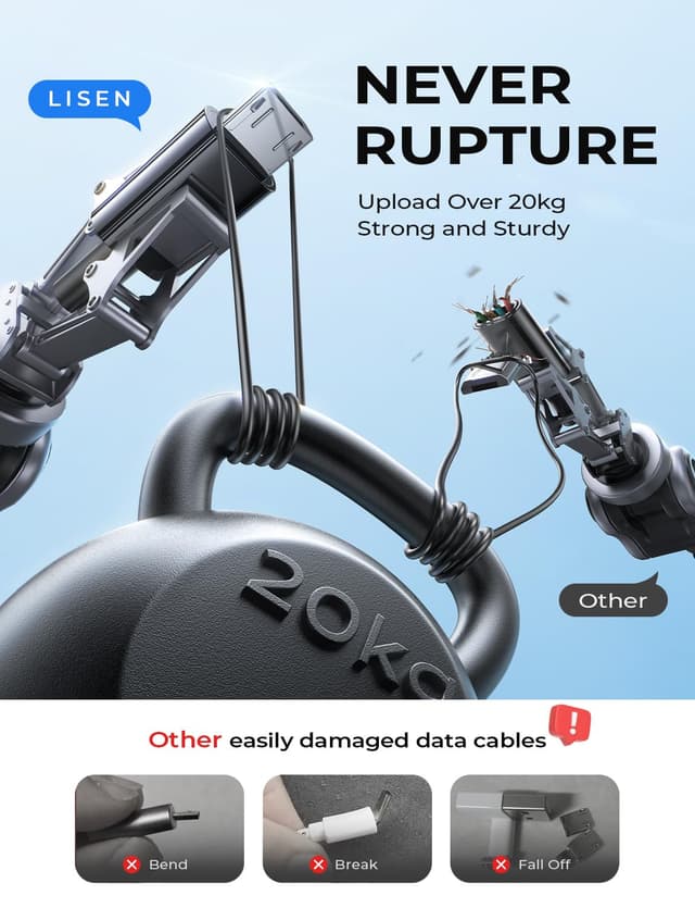 Thumbnail 3 de LISEN USB C to Micro USB Cable 3.3ft 2-Pack ๐