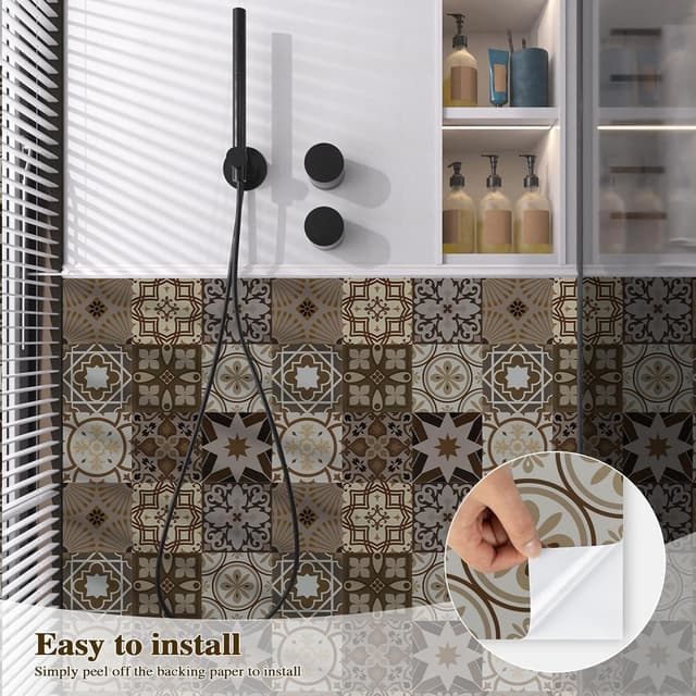 Thumbnail 3 de Abyssaly Carrelage Adhesif 15x15 cm 50 pièces