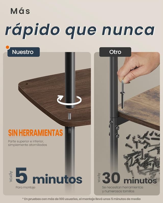 Thumbnail 3 de SONGMICS HOME Mesa Auxiliar Nogal Ébano 🛋