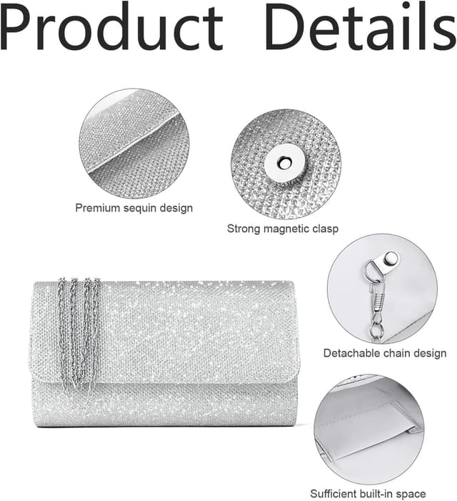 Thumbnail 3 de Weenwill Silberne Clutch 20 cm