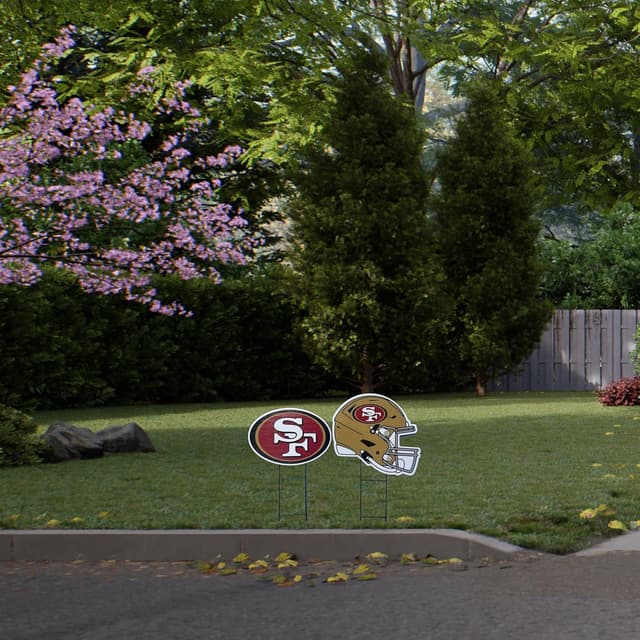 Detalle 2 de Proformance Home NFL Logo & Helmet 2-Pack Yard Sign Set (San Francisco 49ers)