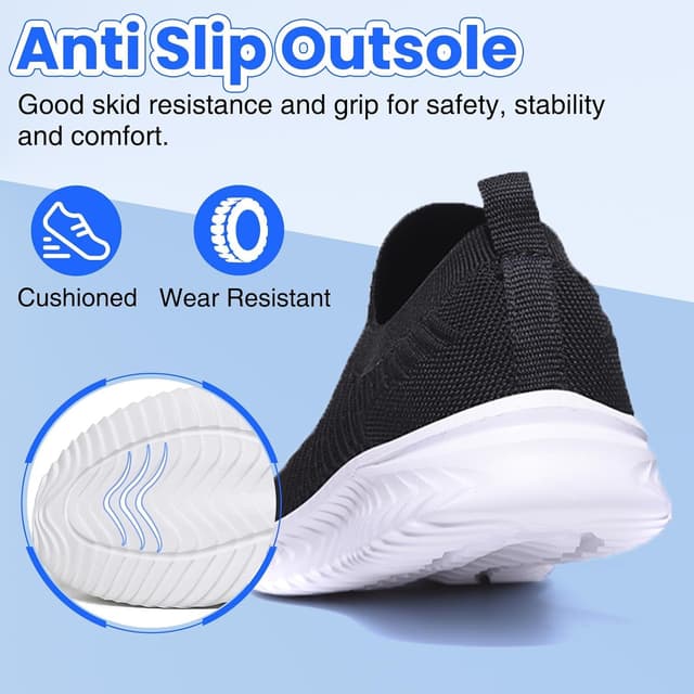 Detalle de Hanani Slip-on Basket unisexe en maille respirante pour running, fitness et marche