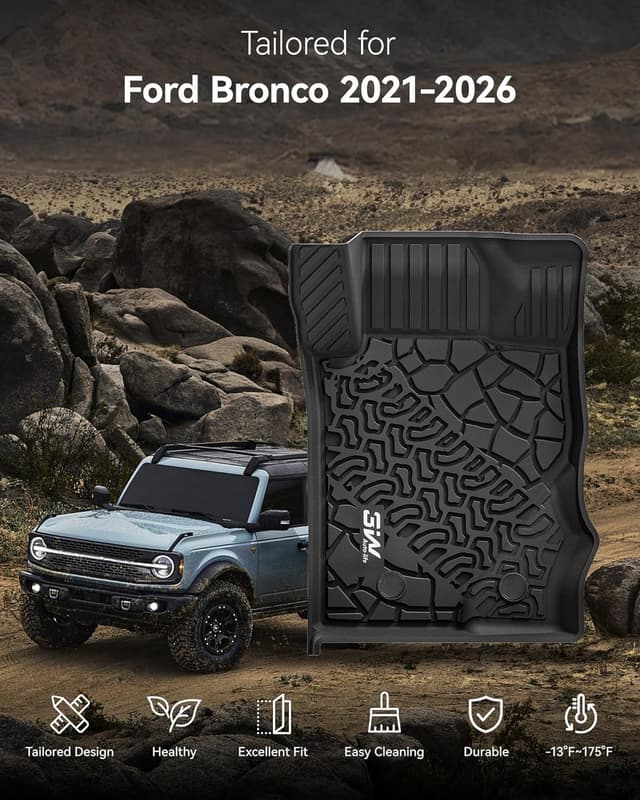 Detalle 2 de 3W Floor Liners for Ford Bronco 4-Door