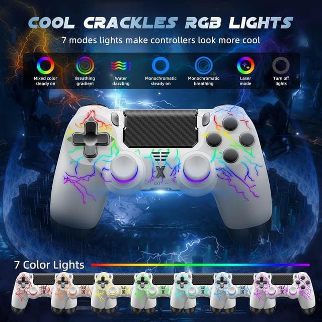 Detalle 2 de Glitfix Wireless Controller PS4 mit Dual Vibration