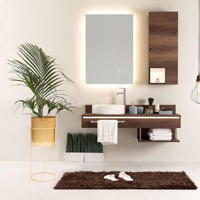 Thumbnail 3 de Olly & Rose Matt Metal Plant Pot with Stand 50cm