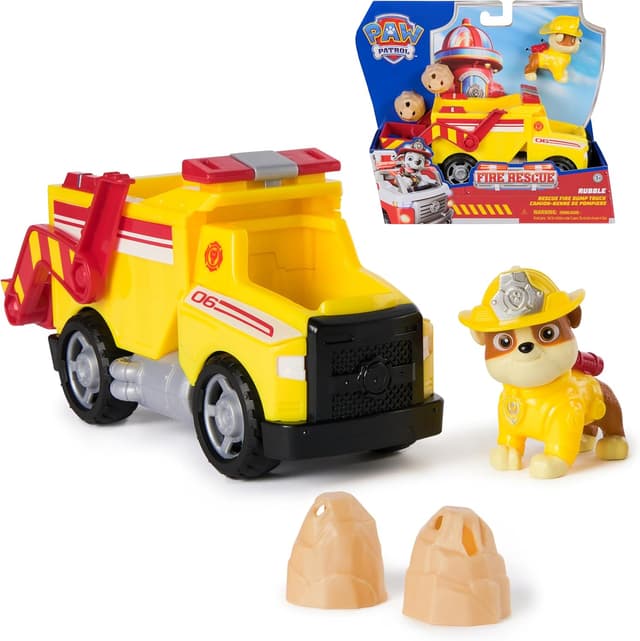 Detalle de PAW PATROL Fire Rescue Rubbles Rettungs-Truck 18 cm 🚒