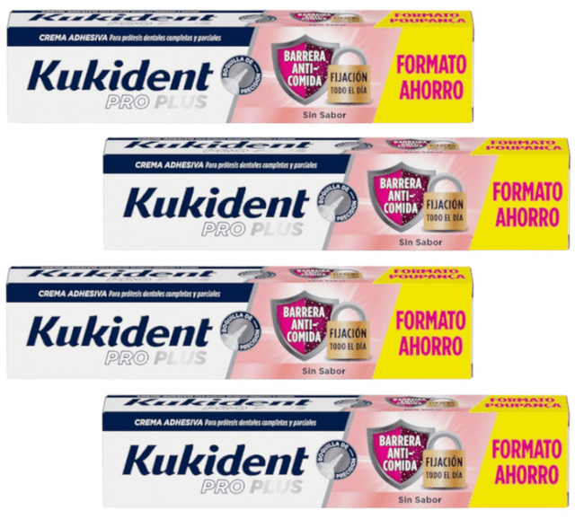 Imagen de Kukident Pro Plus barrera anticomida 4x57 g en OfertitasTOP