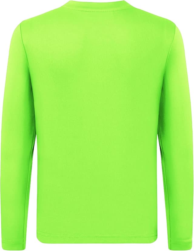 Detalle de QBK UPF 50+ Dry Fit Long Sleeve Neon Rash Guard T-Shirt for Kids (3T–16Y)