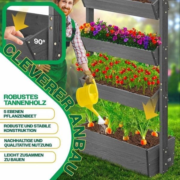 Thumbnail 5 de KESSER® Huerto Elevado con Estanterías 🌱 de 5 Niveles