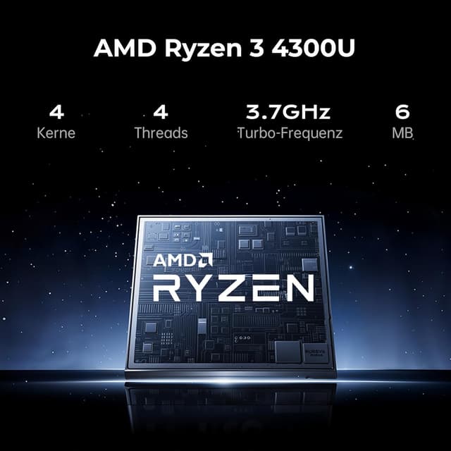 Detalle 2 de Tivique 15,6-Zoll Laptop mit AMD Ryzen 4300U, 16 GB DDR4 und 512 GB SSD