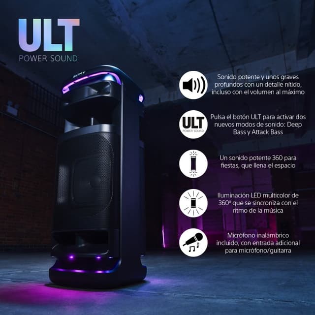 Detalle 2 de Sony ULT Tower 10 altavoz torre 360°