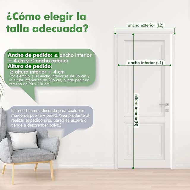 Thumbnail 4 de Sekey 90x210cm cortina mosquitera magnética para puerta de balcón