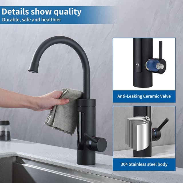 Thumbnail 5 de HOMELODY Durchlauferhitzer 230V Küchenarmatur mit Wasserhahn