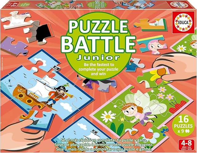 Detalle de Educa Puzzle Battle Miscelánea 🧩 Juego de Mesa para A partir de 4 años