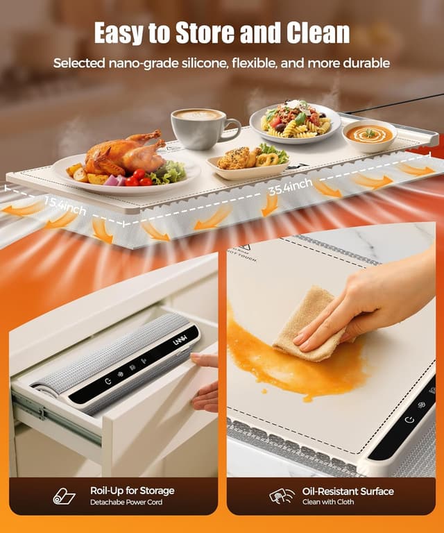 Thumbnail 4 de Extra Large Warming Mat 36 x 15 in 🍽️