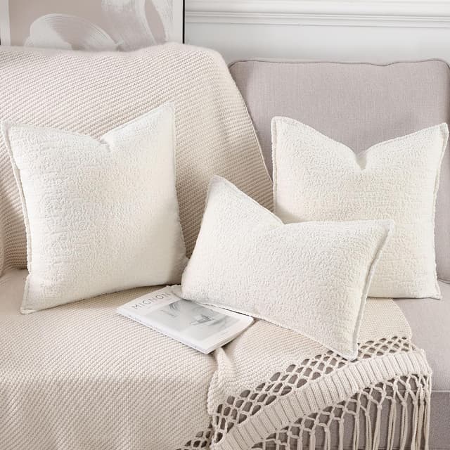 Detalle 1 de Chenille Kissenbezüge Set 50x50 cm