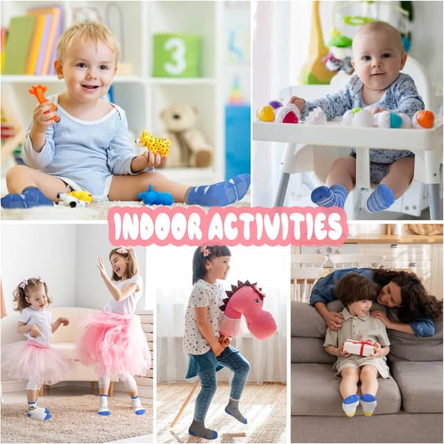 Thumbnail 1 de GRPSKCOS Antirutschsocken Kinder Stoppersocken