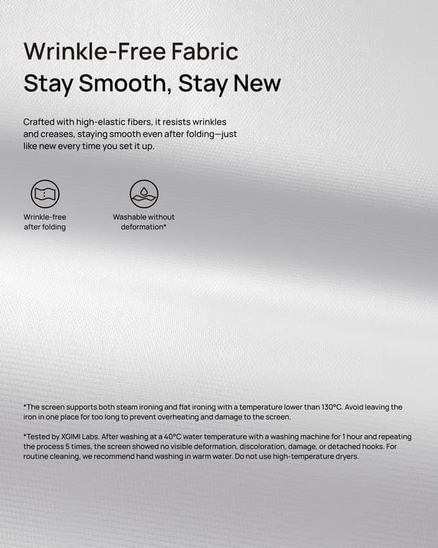 Detalle de XGIMI Outdoor Portable Projector Screen 70" (foldable, lightweight) for Horizon/Mogo/Halo+ long-throw projectors