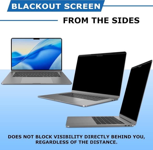 Detalle de YBTFBG Magnetic Privacy Screen for MacBook Air 15-inch (2023–2026, M2–M5)