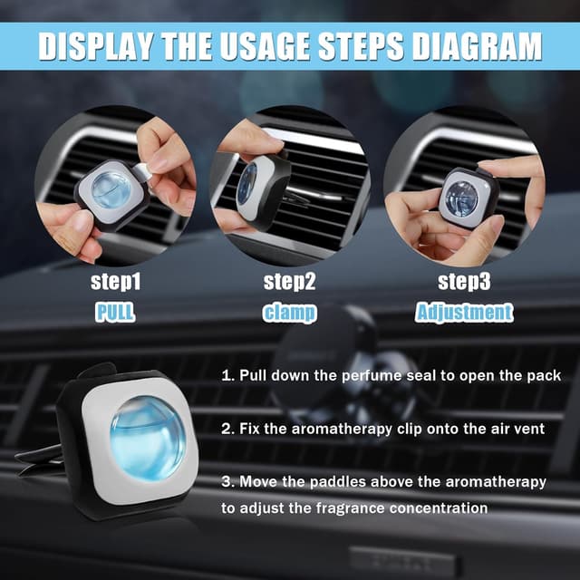 Detalle de SCENTORINI Autoduft Clip-Autolufterfrischer „Babypuder“ (4 ml, 6 Stück)