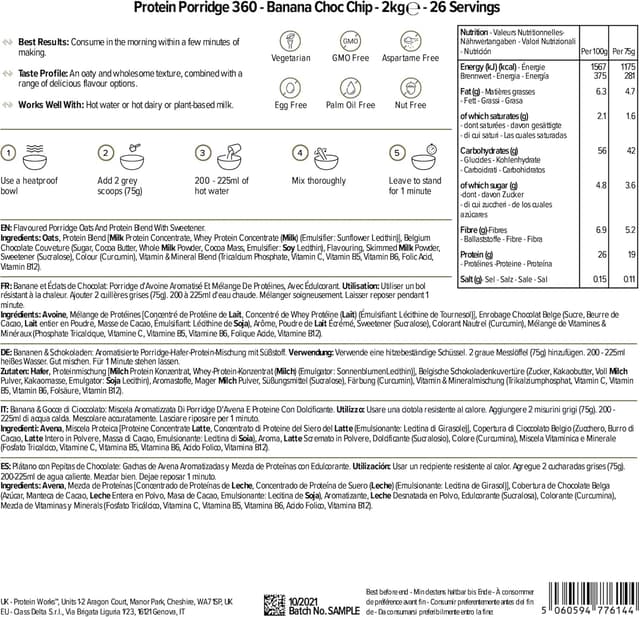 Thumbnail 5 de THE PROTEIN WORKS Gachas de Avena Proteicas 🍌 Deliciosas y Saludables