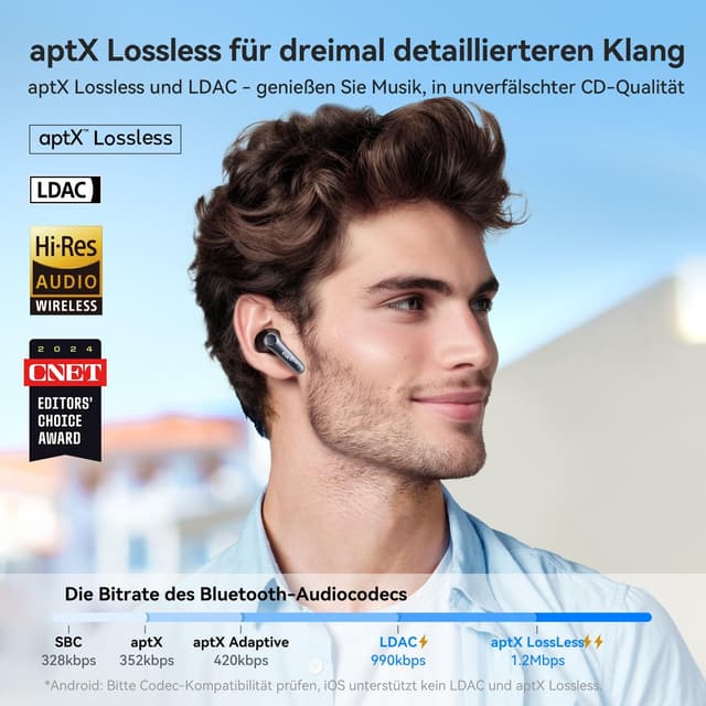 Detalle 2 de EarFun Air Pro 4 In-Ear Kopfhörer, 52 h Akkulaufzeit